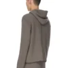 FELPA CON CAPPUCCIO E ZIP RICK OWENS PRE-COLLEZIONE CONCORDIANS FW25 IN MAGLIA DI CASHMERE DUST LAS PALMAS. RU02E1666KLWS-34