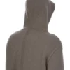 FELPA CON CAPPUCCIO E ZIP RICK OWENS PRE-COLLEZIONE CONCORDIANS FW25 IN MAGLIA DI CASHMERE DUST LAS PALMAS. RU02E1666KLWS-34