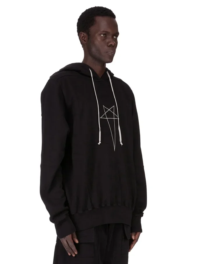 FELPA CON CAPPUCCIO OVERSIZE CONCORDIANS DRKSHDW FW25 IN NERO/PERLA FELPA PESANTE FURKA DU02E7262FEP3P-0908