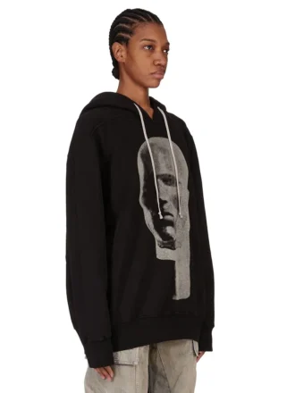 FELPA CON CAPPUCCIO OVERSIZE CONCORDIANS DRKSHDW FW25 IN NERO/PERLA SLUP FELPA DS02E7241FSLP1P-0908