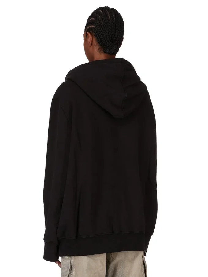 FELPA CON CAPPUCCIO OVERSIZE CONCORDIANS DRKSHDW FW25 IN NERO/PERLA SLUP FELPA DS02E7241FSLP1P-0908
