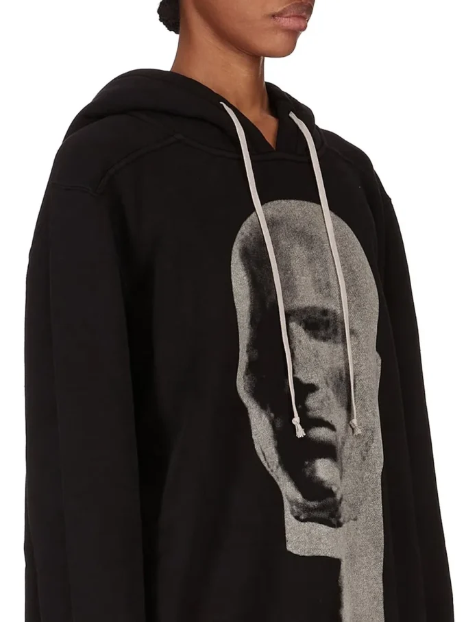 FELPA CON CAPPUCCIO OVERSIZE CONCORDIANS DRKSHDW FW25 IN NERO/PERLA SLUP FELPA DS02E7241FSLP1P-0908