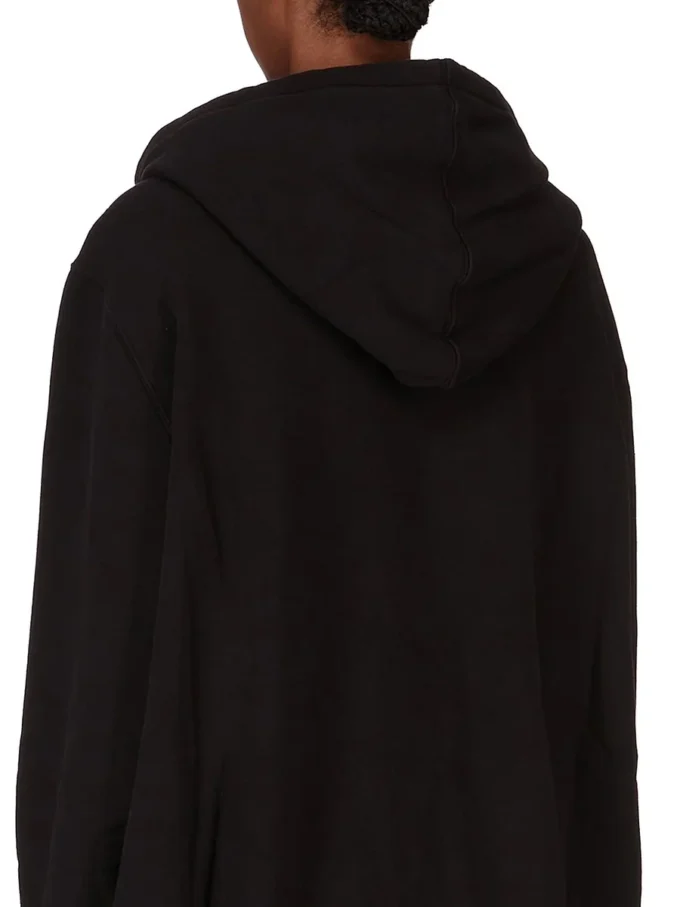 FELPA CON CAPPUCCIO OVERSIZE CONCORDIANS DRKSHDW FW25 IN NERO/PERLA SLUP FELPA DS02E7241FSLP1P-0908
