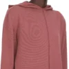 FELPA CON CAPPUCCIO OVERSIZE RICK OWENS FW25 CONCORDIANS IN MAGLIA RASATO LEGGERA ROSEWOOD. RP02E4613M-13