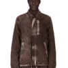 GIACCA CON ZIP FRONTALE NASCOSTA DRKSHDW FW25 CONCORDIANS IN COTONE SPAZZOLATO DRKDUST. DU02E7775BMO-78