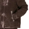 GIACCA CON ZIP FRONTALE NASCOSTA DRKSHDW FW25 CONCORDIANS IN COTONE SPAZZOLATO DRKDUST. DU02E7775BMO-78