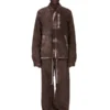 GIACCA CON ZIP FRONTALE NASCOSTA DRKSHDW FW25 CONCORDIANS IN COTONE SPAZZOLATO DRKDUST. DU02E7775BMO-78