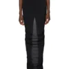 GONNA EVA CONCORDIANS LILIES FW25 DI RICK OWENS IN JERSEY DI VISCOSA NERA LI02E3316CVI-09