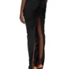 GONNA EVA CONCORDIANS LILIES FW25 DI RICK OWENS IN JERSEY DI VISCOSA NERA LI02E3316CVI-09