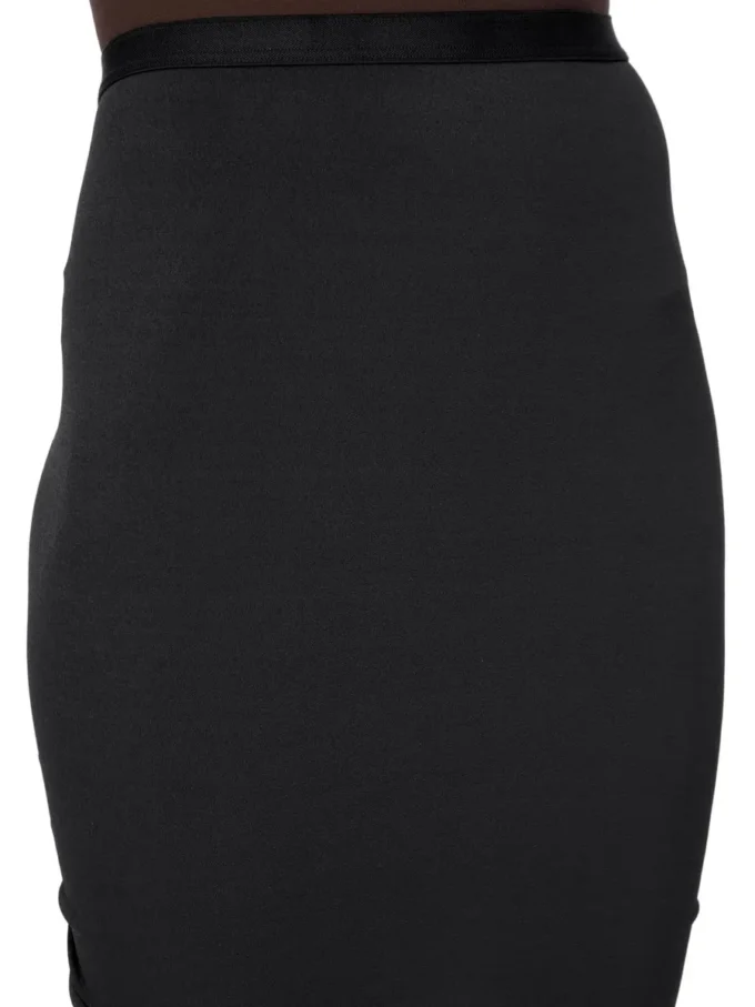 GONNA EVA CONCORDIANS LILIES FW25 DI RICK OWENS IN JERSEY DI VISCOSA NERA LI02E3316CVI-09