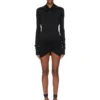 GONNA LUNA IN JERSEY DI VISCOSA CREPE CONCORDIANS FW25 DI RICK OWENS LILIES LI02E3309CVI-09