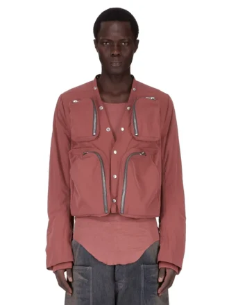 RICK OWENS FW25 CONCORDIANS CARGO JKT IN NYLON OPACO PALISSANDRO. RU02E1762MT-13