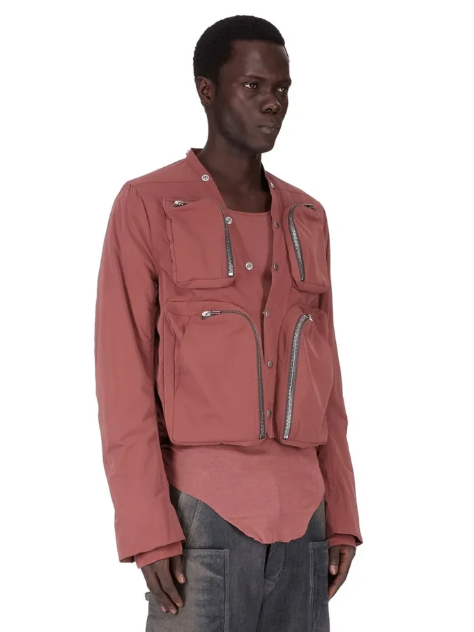 RICK OWENS FW25 CONCORDIANS CARGO JKT IN NYLON OPACO PALISSANDRO. RU02E1762MT-13