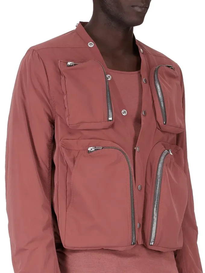 RICK OWENS FW25 CONCORDIANS CARGO JKT IN NYLON OPACO PALISSANDRO. RU02E1762MT-13