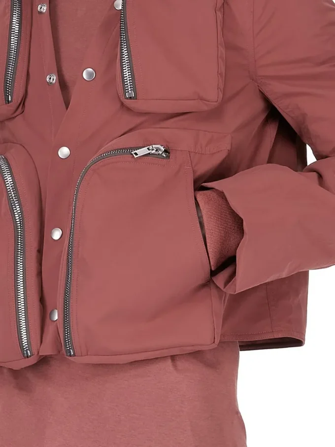 RICK OWENS FW25 CONCORDIANS CARGO JKT IN NYLON OPACO PALISSANDRO. RU02E1762MT-13