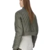 RICK OWENS FW25 CONCORDIANS GIACCA TRAPUNTATA IN NYLON LEGGERO BOSCO. RU02E1727NPT1-25