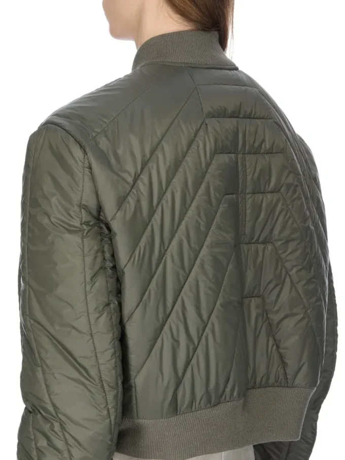 RICK OWENS FW25 CONCORDIANS GIACCA TRAPUNTATA IN NYLON LEGGERO BOSCO. RU02E1727NPT1-25