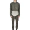 RICK OWENS FW25 CONCORDIANS GIACCA TRAPUNTATA IN NYLON LEGGERO BOSCO. RU02E1727NPT1-25