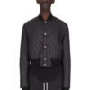 RICK OWENS FW25 CONCORDIANS GIACCA TRAPUNTATA IN NYLON LEGGERO NERO RU02E1727NPT1-09