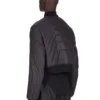 RICK OWENS FW25 CONCORDIANS GIACCA TRAPUNTATA IN NYLON LEGGERO NERO RU02E1727NPT1-09