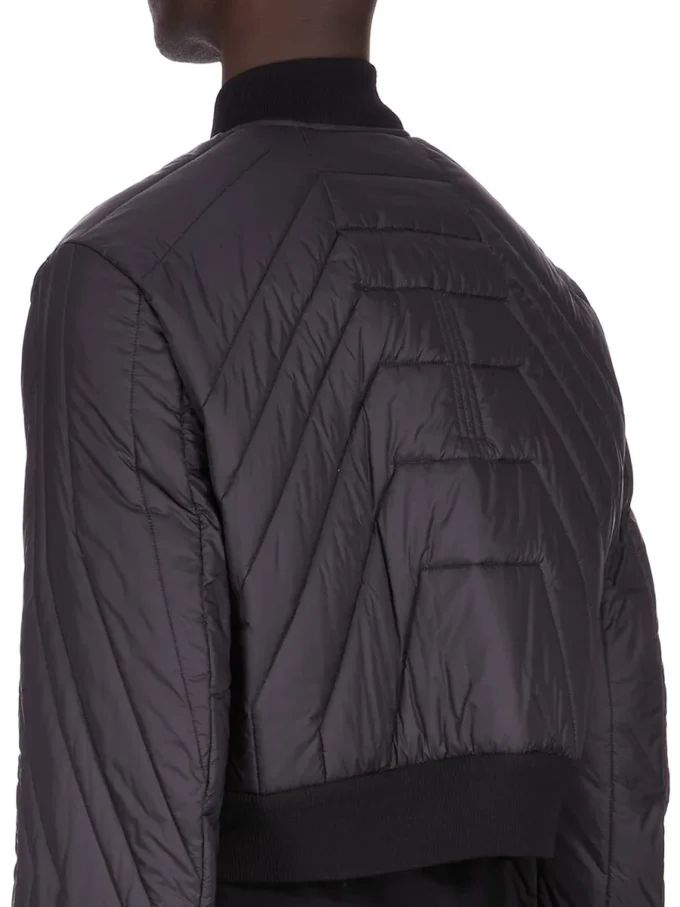 RICK OWENS FW25 CONCORDIANS GIACCA TRAPUNTATA IN NYLON LEGGERO NERO RU02E1727NPT1-09