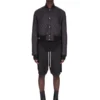 RICK OWENS FW25 CONCORDIANS GIACCA TRAPUNTATA IN NYLON LEGGERO NERO RU02E1727NPT1-09