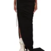 RICK OWENS FW25 CONCORDIANS GONNA EDFU IN JERSEY DOPPIO SPAZZOLATO NERO DS02E7337JDB-09