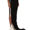 RICK OWENS FW25 CONCORDIANS GONNA EDFU IN JERSEY DOPPIO SPAZZOLATO NERO DS02E7337JDB-09