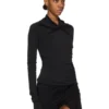 RICK OWENS FW25 CONCORDIANS KAIRO MAGLIA LS IN JERSEY DI VISCOSA NERA LI02E3212CVI-09