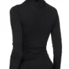 RICK OWENS FW25 CONCORDIANS KAIRO MAGLIA LS IN JERSEY DI VISCOSA NERA LI02E3212CVI-09