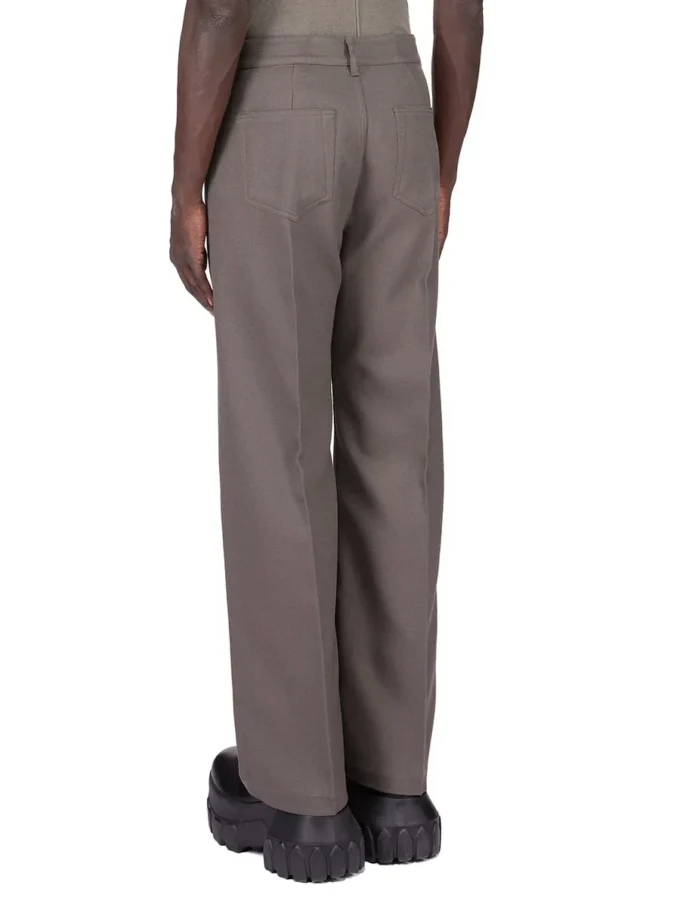 RICK OWENS FW25 CONCORDIANS PASSERELLA GETH JEANS IN DUST WOOL DRILL. RU02E1333WD-34