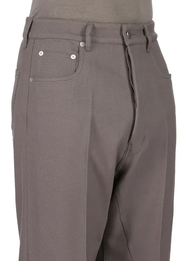 RICK OWENS FW25 CONCORDIANS PASSERELLA GETH JEANS IN DUST WOOL DRILL. RU02E1333WD-34