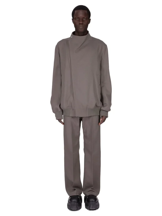 RICK OWENS FW25 CONCORDIANS PASSERELLA GETH JEANS IN DUST WOOL DRILL. RU02E1333WD-34