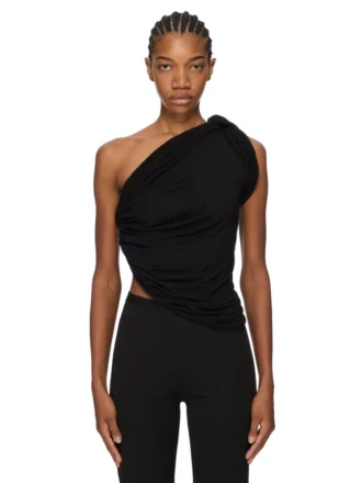 RICK OWENS LILIES FW25 CONCORDIANS ANITA TOP IN JERSEY DI VISCOSA LI02E3110RV-09