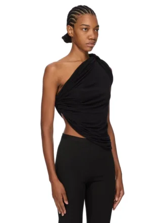 RICK OWENS LILIES FW25 CONCORDIANS ANITA TOP IN JERSEY DI VISCOSA LI02E3110RV-09