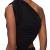 RICK OWENS LILIES FW25 CONCORDIANS ANITA TOP IN JERSEY DI VISCOSA LI02E3110RV-09