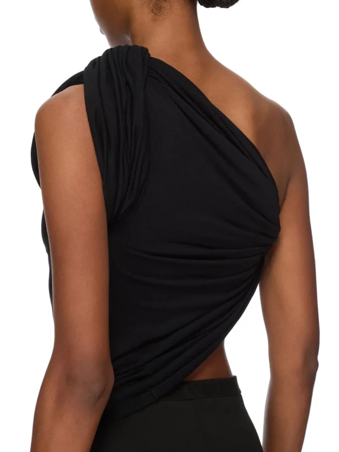RICK OWENS LILIES FW25 CONCORDIANS ANITA TOP IN JERSEY DI VISCOSA LI02E3110RV-09