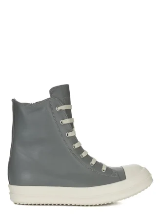 SNEAKERS RICK OWENS FW25 CONCORDIANS IN PELLE DI MUCCA PIENO FIORE LAVATA INDACO/LATTE/LATTE RP02E4890LCO-0611