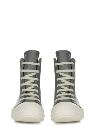SNEAKERS RICK OWENS FW25 CONCORDIANS IN PELLE DI MUCCA PIENO FIORE LAVATA INDACO/LATTE/LATTE RP02E4890LCO-0611