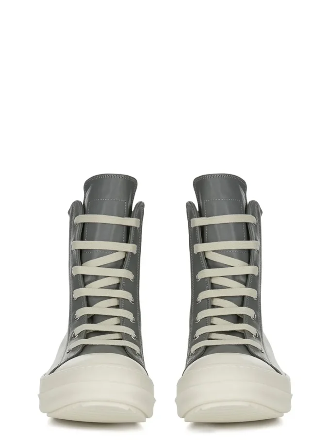 SNEAKERS RICK OWENS FW25 CONCORDIANS IN PELLE DI MUCCA PIENO FIORE LAVATA INDACO/LATTE/LATTE RP02E4890LCO-0611