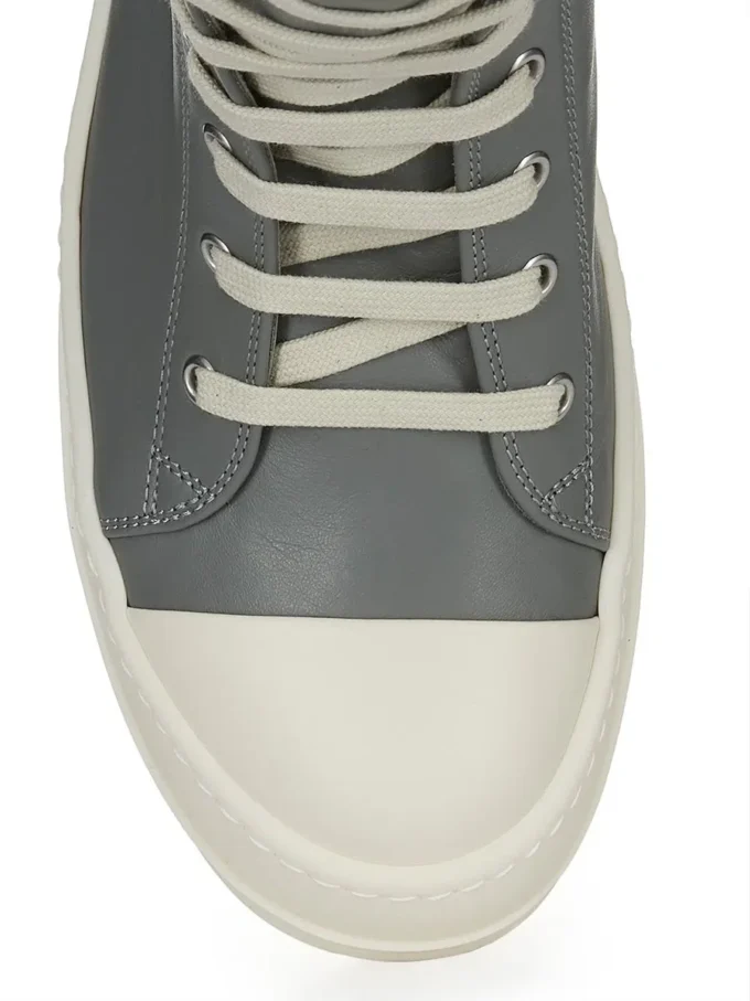 SNEAKERS RICK OWENS FW25 CONCORDIANS IN PELLE DI MUCCA PIENO FIORE LAVATA INDACO/LATTE/LATTE RP02E4890LCO-0611